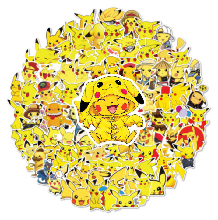 Raven Character Anime Sticker Painted Stiker Guitar Notebook E-Paper Kawaii Pickup Pokemon Sticker 100Pcs Hill Skateboard Bike Brain Kids Waterproofcosplay