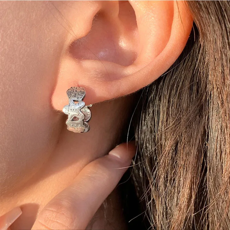 Korean style Korean version s925 sterling silver gingerbread man