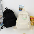 ins style Japanese soft girl schoolbag women's Korean version solid color versatile girl backpack for junior high school students and high school students.