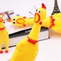 【3C VictoryEagle】Yellow Screaming Chicken Dog Squeak Squeaker Chew Stress Toys Pet Supplies 1pcs. 