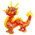 Qiunery Chinese New Year Dragon Plush Doll Cartoon Soft Stuffed Animal Plushies Chinese Dragon Figurine Doll Spring Festival Party Favor For Boys Girls Birthday New Year Gifts.