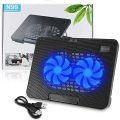 LED Lighting Adjustable Angle USB Laptop Cooler Fan Cooling Stand Bracket Base 2 Cooling Fan Laptop Cooling Pad Notebook Stand. 