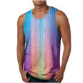 Mens 3D Star Sky print bodybuilding gym vest sleeveless tshirt fitness clothing sportwear muscle oversized tank tops. 