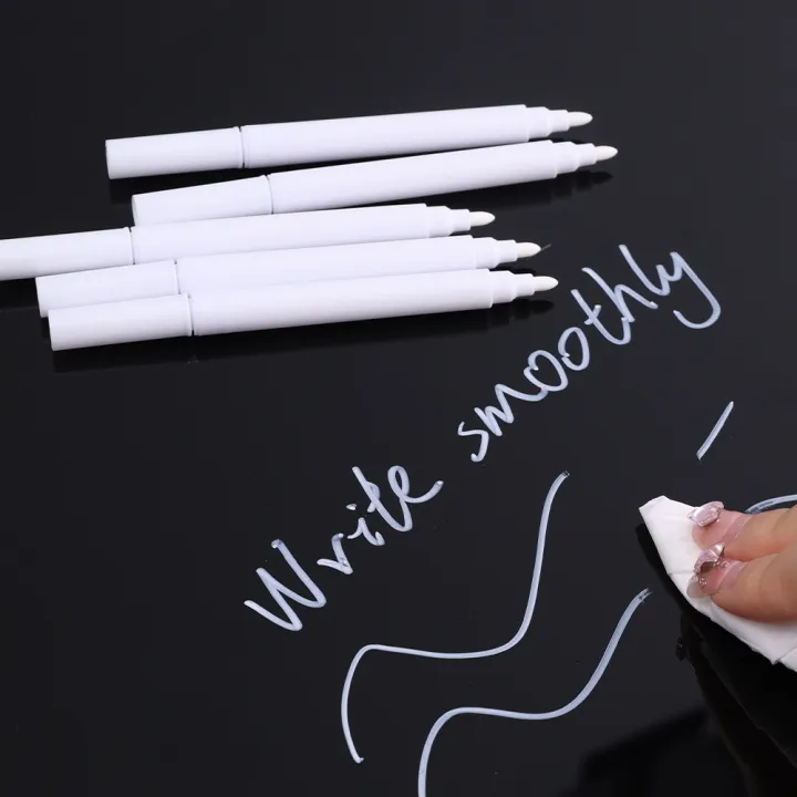 1/4/8Pcs%200.5Mm%20White%20Liquid%20Chalk%20Pens%20For%20Wall%20Sticker%20Room%20Blackboard%20Kitchen%20Jar%20Convenient%20Removable%20Mark%20Pen%20School%20Stationery%20-%20Image%202