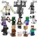 Minecraft Model Minifigure Building Blocks for Kids Steve Diamond Boy Toys Birthday Gift.