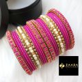 Premium Quality Bridal Bangles for Women (Magenta) (Imported) M-PQB980006 - 22 Pieces - Bangles - Bangles for Women - চুড়ি.