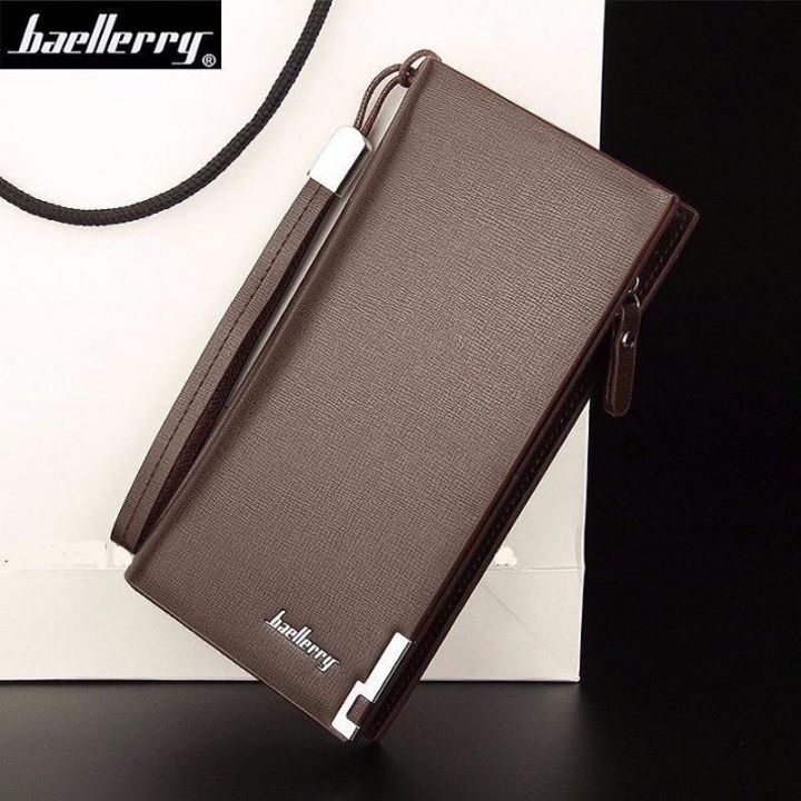 Long Leather Card Holder Wallet For Men And Women Long Purse