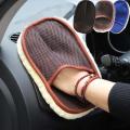 1 pcs car kitchen household wool soft washing cleaning gloves. 