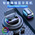 Line bluetooth headset dynamic lighting effect into the ear cross-border new bluetooth headset K10 digital display dazzling RGB TWS no. 