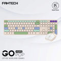 FANTECH WK895 Go Pop Wireless Multimedia Office Keyboard And Mouse Combo With Silent Click. 