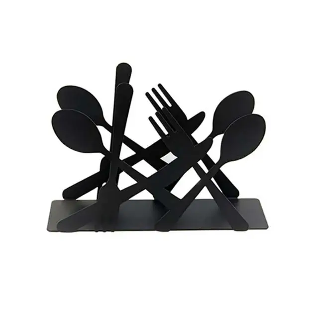Fashion%20kitchen%20iron%20art%20craft%20black%20spoon%20fork%20knife%20napkin%20paper%20holder%20tissue%20block%20rack%20home%20hotel%20cafe%20table%20decor%20-%20Image%203