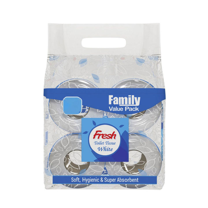 Fresh Toilet Tissue White 4 Pcs family value pack