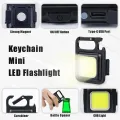 Sofirn SQ05 Keychain Light Mini LED Flashlight 500lm Portable COB USB Rechargeable Pocket Work Lamp MultiFunction with Corkscrew.