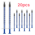 20Pcs 1Cc Syringes+Caps Syringe Individually Sealed Plastic Without Needle for Liquid Dog Syringe Glue Applicator. 