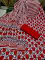 Unstitched Skin Print Cotton Three Piece For Woman.