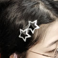 2/4Pcs Y2k Star Hair Clips Girl's Cute Metal Star Hair Clip Five-pointed Star Hairpins Hair Accessories.