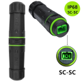 IP68 Waterproof SC Single Core Fiber Optical Adaptor Extend Fiber Optic Cable Length for LC Fiber Optic Cable Extension. 