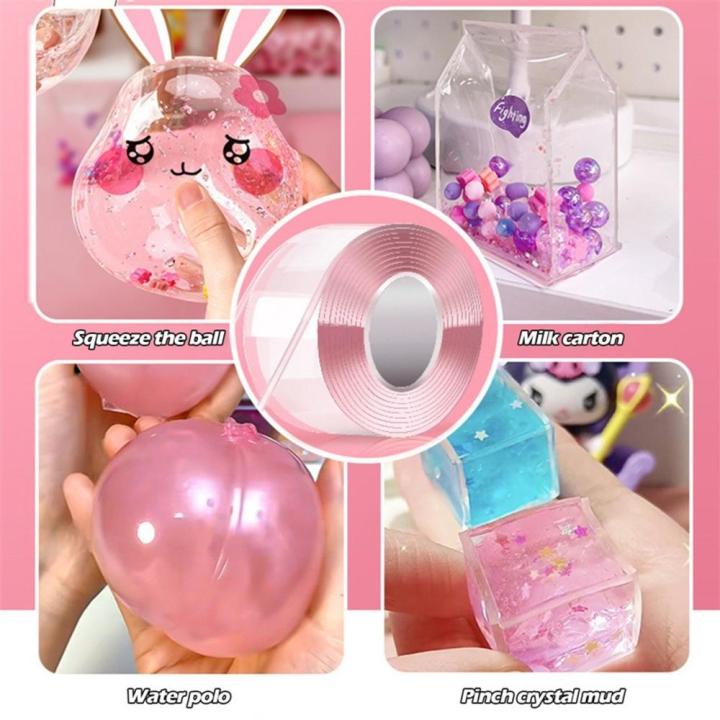Double Sided Tape Plastic Bubbles Balloon Two Sided Tape for DIY Craft Kit Party Favors and Fidget Toys Nano Tape Bubble Kit