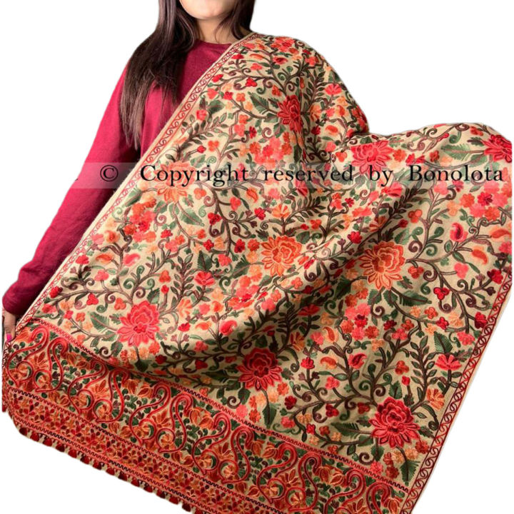 Kashmiri  Poshmina shawl  Women winter collection  shal  Avon Fabric