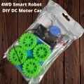 4WD Smart RO-BOT t Multi-Functional DIY DC Motor Car Chassis Kit  Single Layer Plastic Plate 90cm Kit Without  Battery Holder. 