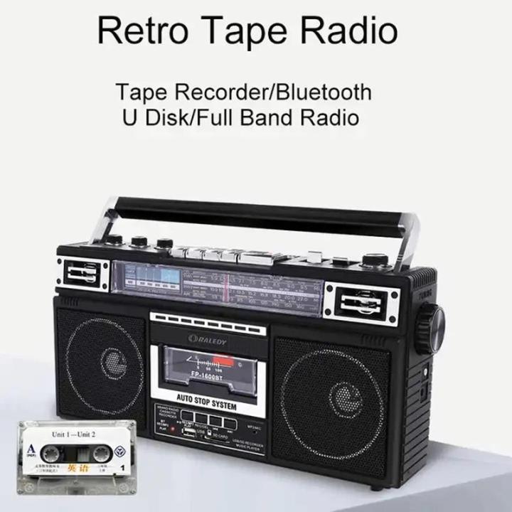 RALEDY%20Retro%20Boombox%20Cassette%20Player%20Portable%20Vintage%20Digital%20Radio%20AC%20Powered%20or%20Battery%20Operated%20Stereo%20AM/SW/FM%20Radios%20USB%20TF%20-%20Image%203