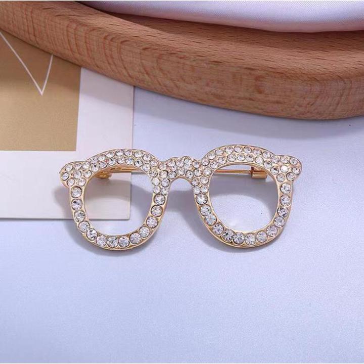 Sunglasses crystal Rhinestone unique design brooch hijab safety