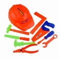 Construction Helmet With Mechanic Tools Toys. 