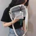 MOJOYCE Casual Fashion Women PVC Jelly Transparent Crossbody Mini Bag Girls Zipper Messenger Shoulder Handbags. 