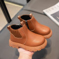 Autumn and winter new children's British style simple boots, boys, martin boots, girls' side zippers, fashion booties, and boots.