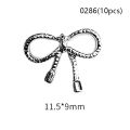 10pcs Silver Retro Bow Tie Charms Bowknots Ribbon Alloy Nail Art Charms Decorations Manicure Metallic Charms DIY Salon Jewelry Demoo. 