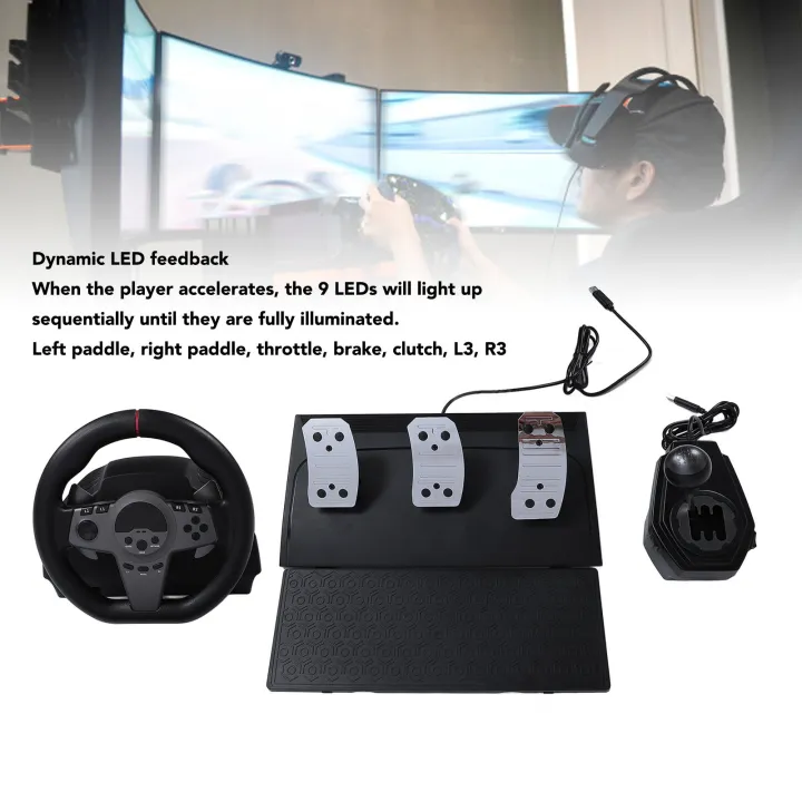 Gaming%20Steering%20Wheel%20Accurate%20Control%20PC%20Steering%20Wheel%20270%20Degree%20with%20Pedal%20Shifter%20for%20Accessory%20-%20Image%202