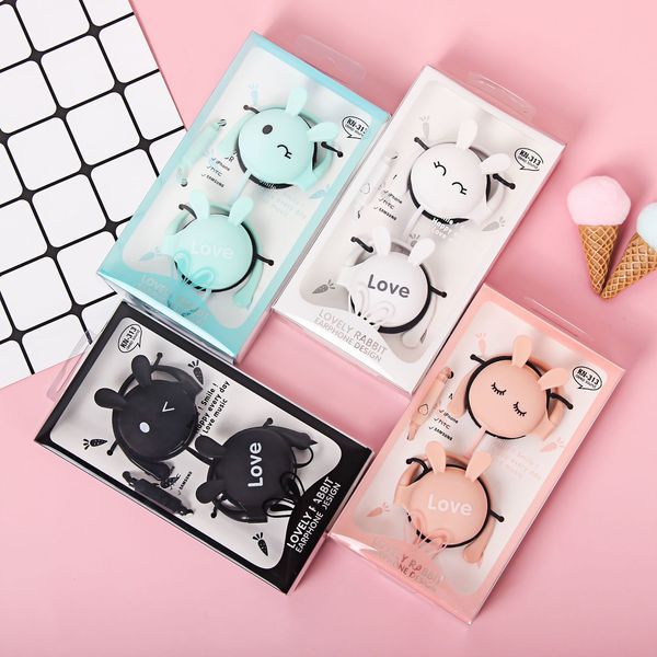 Earphone Wired Earphone Cartoon Earphone Cute Rabbit Wired Headset Portable Cute Student Earphone Love Series