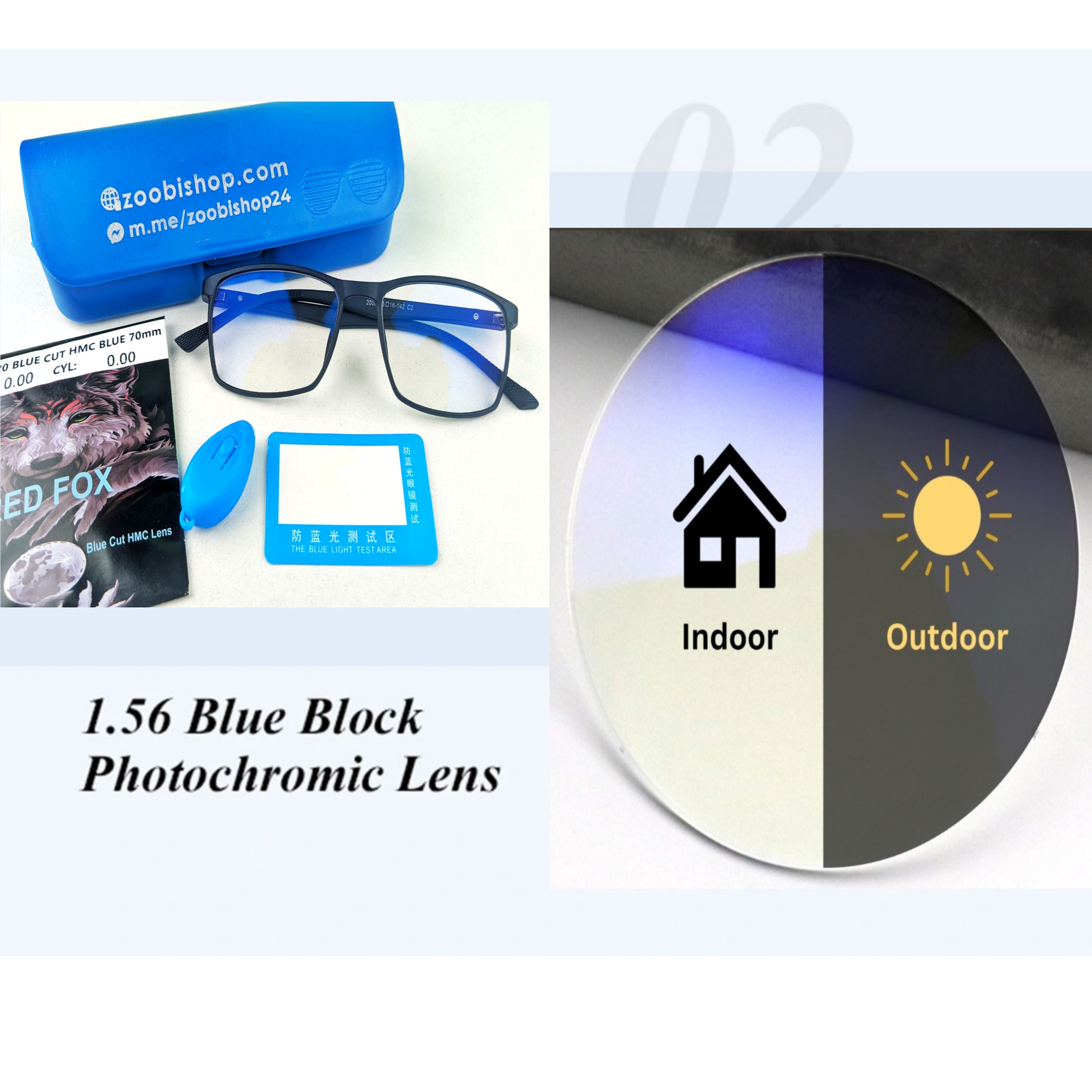2 in 1 Regular mobile & Sunlight ray Bluecut Glass All in one Anti Blue Light Computer Glasses, Unisex Blue Light & sunlight Blocking Eyewear Radiation UV420 Protection Gaming Eyeglass Frame RPB