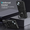 For iPhone 15 14 Plus 13 Pro Max XR Phone Case, Military Grade Protection 135 ° Invisible Rotating Bracket Cover. 