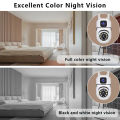 Dual Lens MINI Dome IP Camera V380 Pro Dual Lens Mini Wireless PTZ Live Monitoring CCTV Camera Color Night Mode Motion Detection Two-Way Audio Security Camera for Home, Office. 