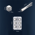 6Pcs Stainless Steel Ice-Cubes Set Reusable Chilling Stones Wine Cooling Chilling Rock Bar Tool for Whiskey Wine. 