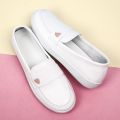 Nurse Shoes Women's Soft Bottom Breathable Not Tired Feet Deodorant and Non-Slip White Shoes Summer Flat Bottom Comfort Medical Care Shoes for Work.
