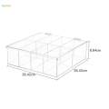 Transparent Storage Bin Box 8 Compartments Sugar Packets Coffee Packets Hinge Lid Tea Bag Organizer for Kitchen Cabinets Pantry Countertops.