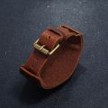 Boho Handmade Sew Wide Belt Strap Leather Men Pointer Watch Bracelets For Women Male Punk Vintage Jewelry.