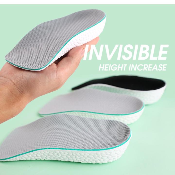 Arch Support Height Insoles Light Weight Soft Elastic Lift for Men Women Shoes Pads 1.5CM 2.5CM 3.5CM Heighten Lift