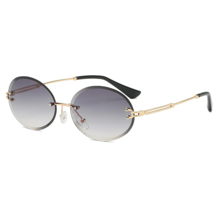 Lightweight%20Oval%20Sunglasses%20Elegant%20Look%20Rimless%20Design%20Texture%20Rimless%20Sunglasses%20Retro%20Style%20Oval%20Shaped%20Women's%20Sunglasses%20for%20Casual%20Wear%20Summer%20Accessory%20Street%20Fashion%20Ladies%20Eyewear%20Sun%20-%20Image%208