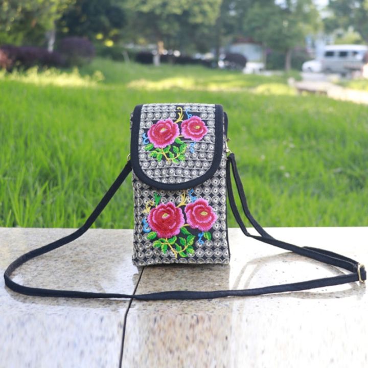 Lady%20Cell%20Phone%20Bag%20Crossbody%20Shoulder%20Wallet%20Purse%20Handbag%20Pouch%20Ethnic%20Style%20Embroidered%20Bag%20Flip%20Canvas%20Bag%20Retro%20New%20-%20Image%204