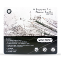 Acmeliae Premium 22Pcs & 33 Pcs Sketching and Drawing Pencil Set with Charcoal, Erasers, and Blending Tools with Flat tin case.