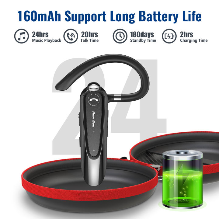 New%20Bee%20B45%20Bluetooth%20Earphones%20Headset%20Wireless%20V5.0%20Headphones%20Dual%20Mic%20Earbuds%20Earpiece%20CVC8.0%20Noise%20Cancelling%20for%20Driving%20-%20Image%202