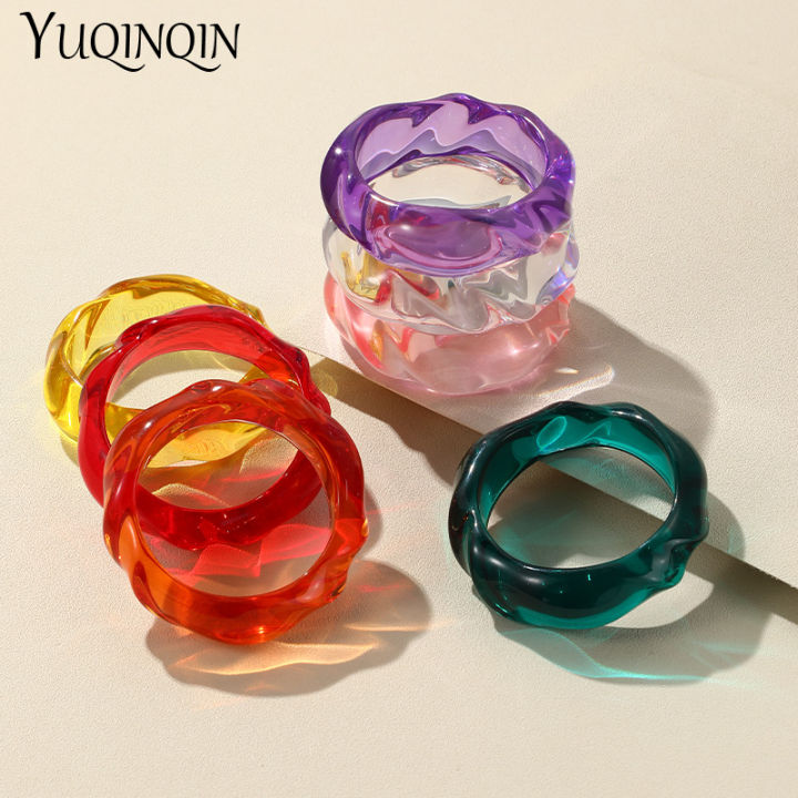 Trendy%20Fashion%20Transparent%20Resin%20Acrylic%20Bangles%20For%20Women%20Geometry%20Round%20Bangle%20Bracelets%20Charm%20Thick%20Simple%20Party%20Hand%20Jewelry%20-%20Image%202