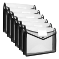 6Pcs A4 Capacity Plastic Bag File Folders Envelope Folder Stationery Storage Pouch. 