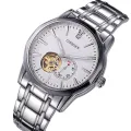 New authentic Xisida watch men full automatic hollow waterproof tungsten steel men Tourbillon mechanical men (SilverGold). 