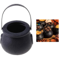 12Piece Mini Candy Kettles Witch Skeleton Cauldron Holder Pot with Handle for Halloween Easter 'S Day Party. 