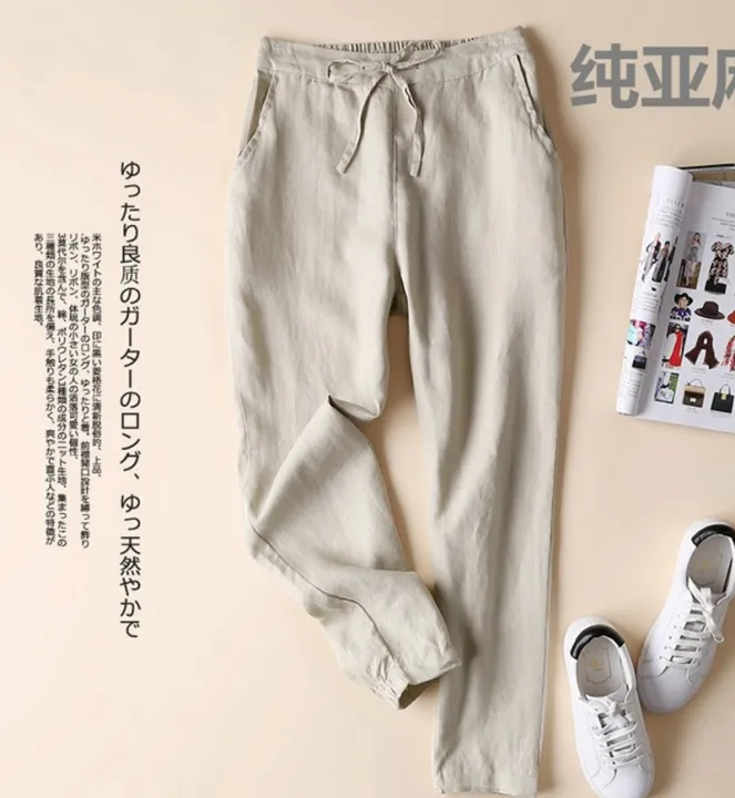 2022%20Elegant%20Cotton%20Linen%20Pants%20Women%20Fashion%20Harajuku%20Lady%20Formal%20Pants%20Large%20Size%20S-5XL%20Famous%20Brand%20Linen%20Trousers%20Female%20-%20Image%203