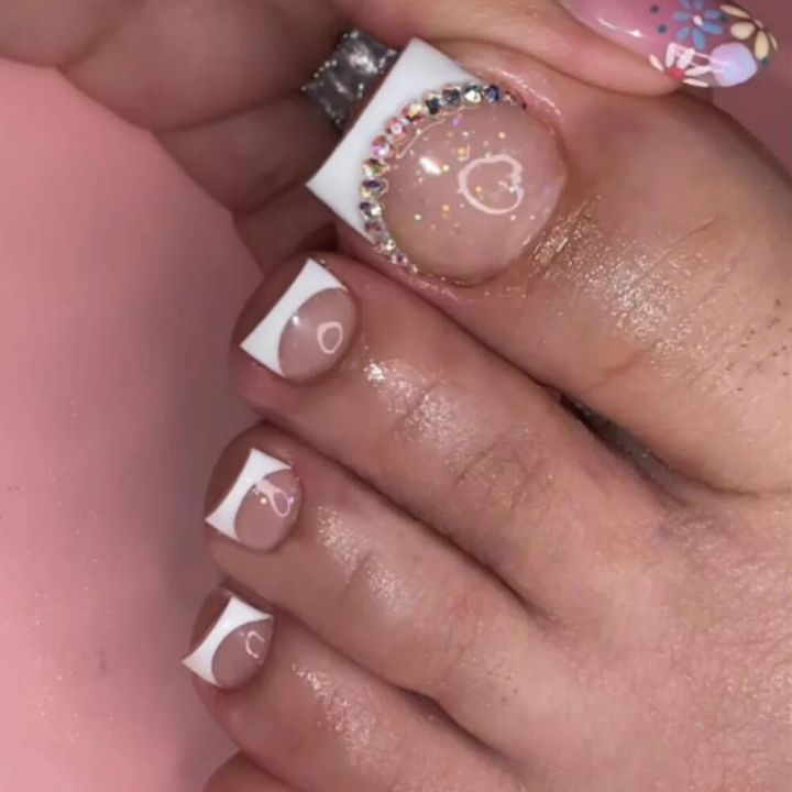 Glitter%20Crystal%20French%20Press%20On%20Toenails%20Diamond%20Decor%20False%20Toe%20Nails%20Square%20Head%20Artificial%20Nails%20Patch%20For%20Feet%20-%20Image%202